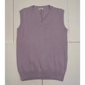 Mens Size Small Jk Brand Lilac Purple Sweater Vest 100% Cotton
